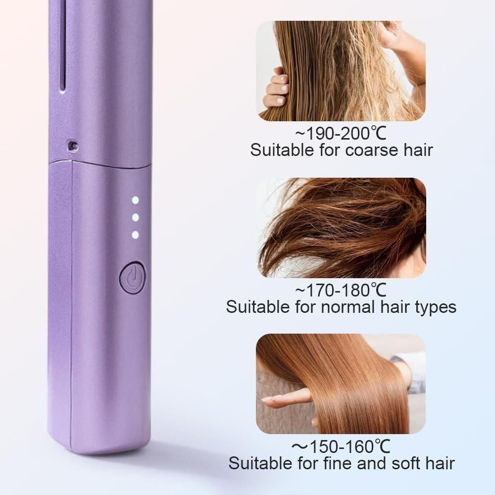 Cordless Rechargeable Mini Hair Straightener Comb