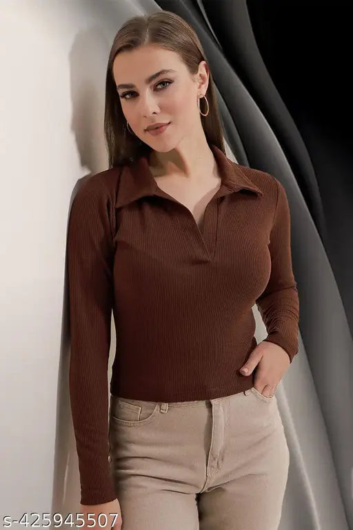 Casual  V-Neck Top