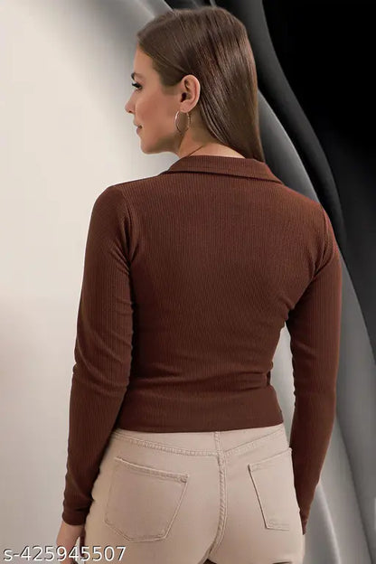 Casual  V-Neck Top